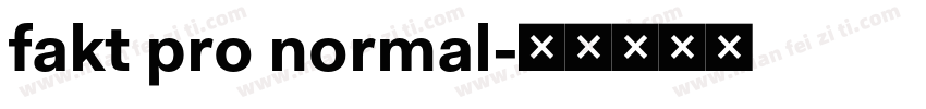 fakt pro normal字体转换